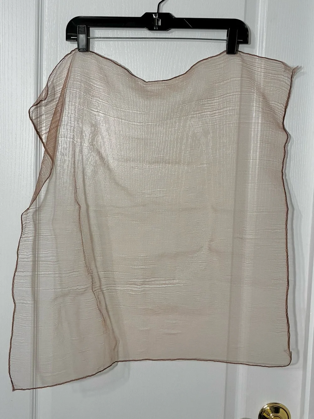 Vintage 2 Pc Mid Century Chiffon Square Scarf Lot Green Brown Sheer 25”